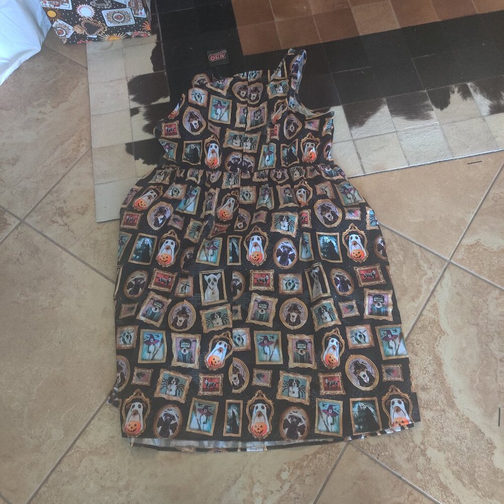 Unique Vintage Retrolicious  spooky hounds dress size 3x new - Picture 4 of 4